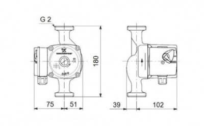 Циркуляционный насос Grundfos UPS 32-40 180